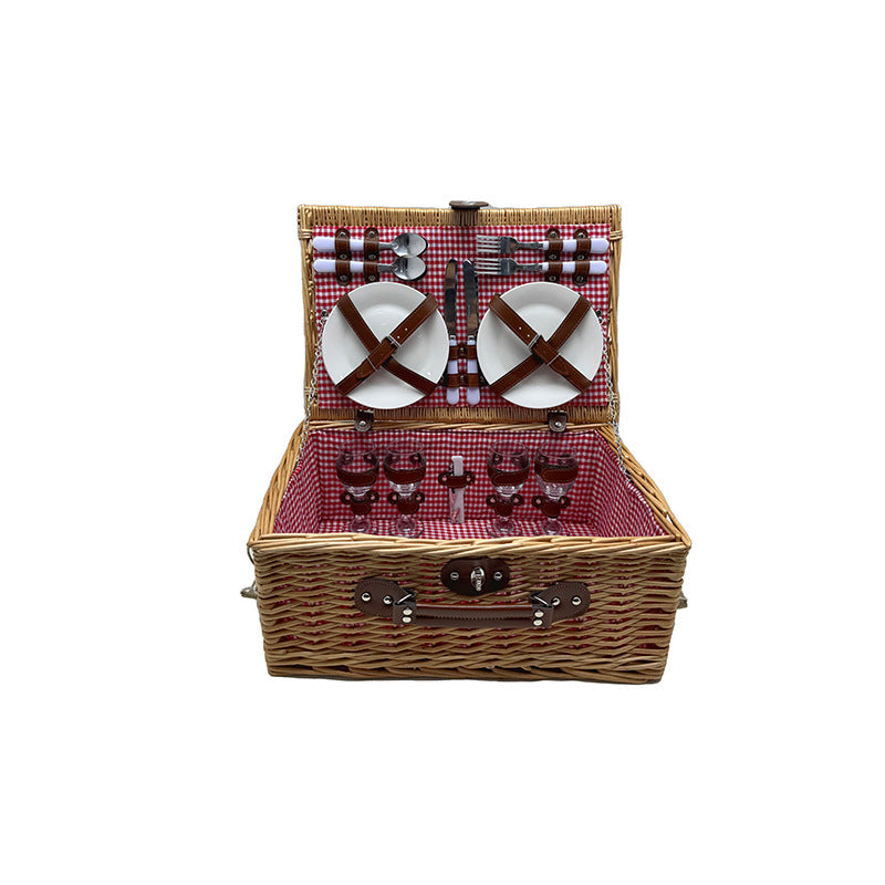 Women's picnic basket with elegant dish set Bowlift