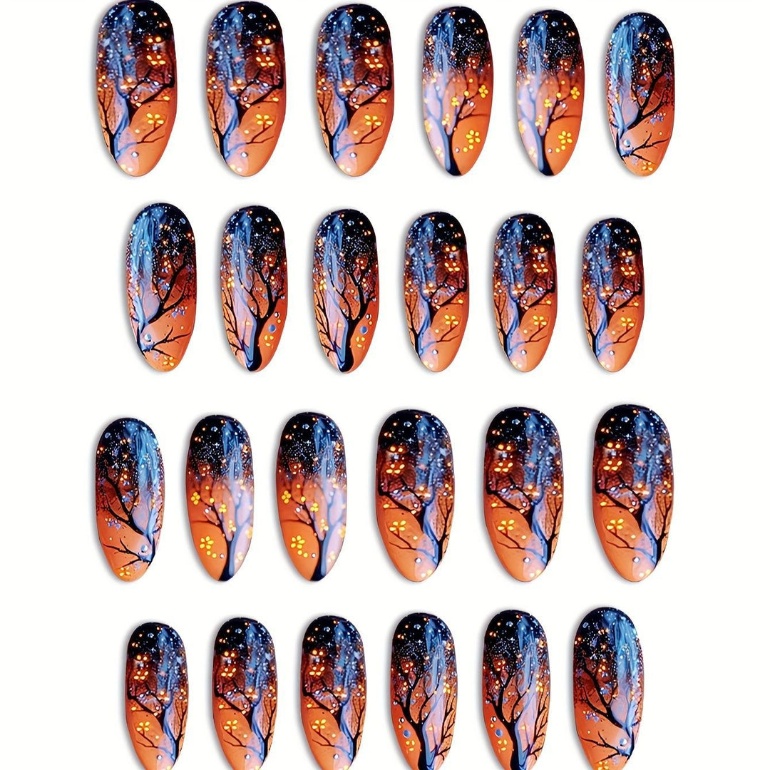 Artistic Night Sky Themed Nail Art Bowlift