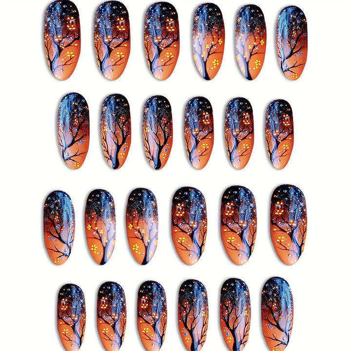Artistic Night Sky Themed Nail Art Bowlift