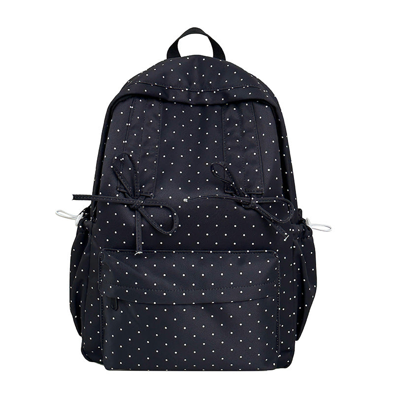 Cute Polka Dot Patterned Backpack