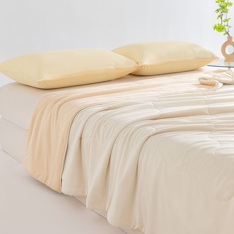 Unisex nan breathable summer blanket with cooling microfiber filling and light quilting Bowlift