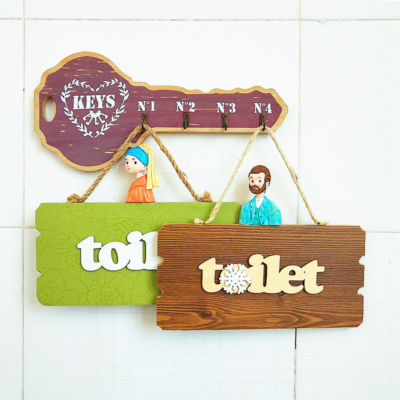 Decorative Wooden Bathroom Symbol