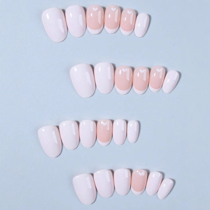 Artificial nail set with creative heart design Bowlift