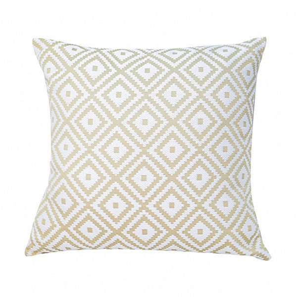 Square decorative cushion cover with geometric diamond pattern Bowlift