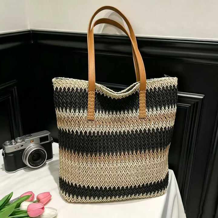 Shopping and beach bag with elegant stripe pattern Bowlift