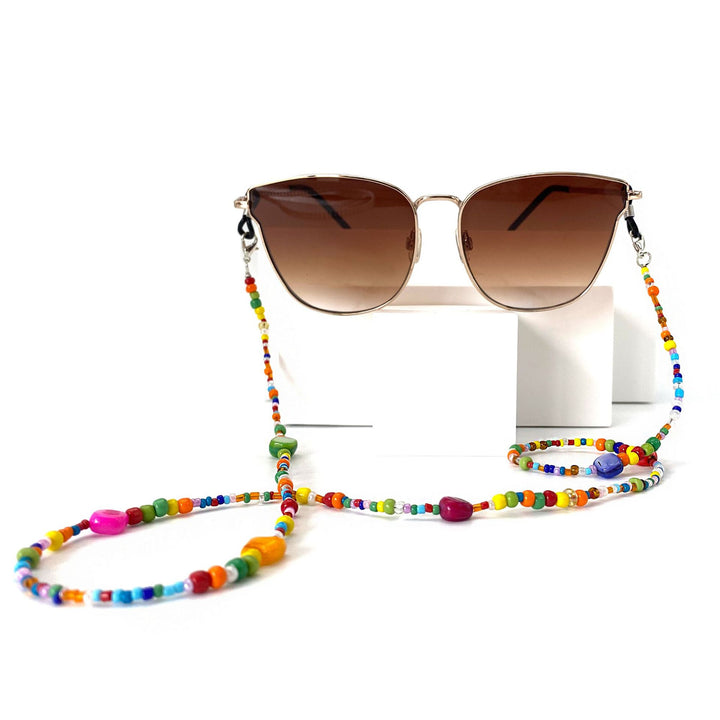 Colorful Beaded Eyewear Retainer Chain Bowlift