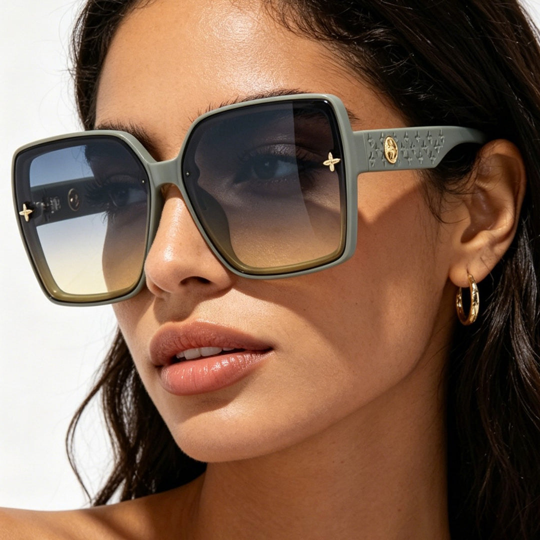 Women oversized square sunglasses with elegant design Bowlift