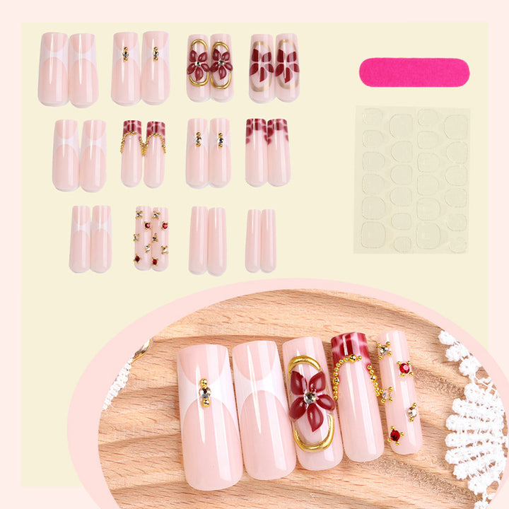 Creative nail art set with floral and elegant decorations Bowlift