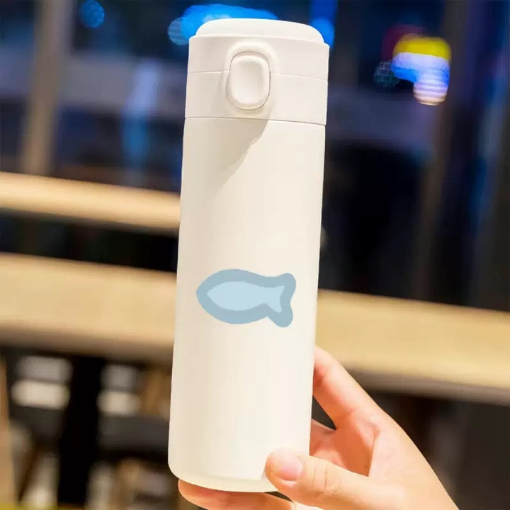Women's insulated drinking bottle with secure flip-top lid and cute cat design Bowlift