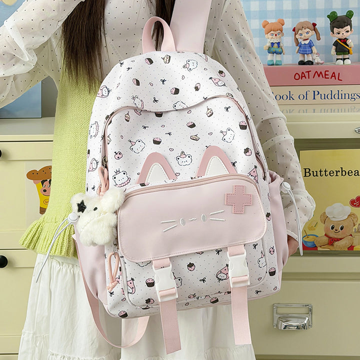Cartoon-Themed Cat Ears Backpack Bowlift