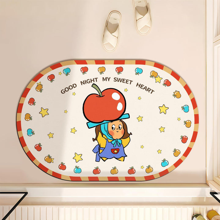 Cartoon-Themed Cushioned Bath Mat