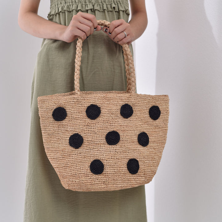 Handcrafted tote bag with colored appliques Bowlift