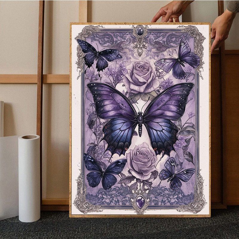 Butterfly-Themed Decorative Art Print Bowlift