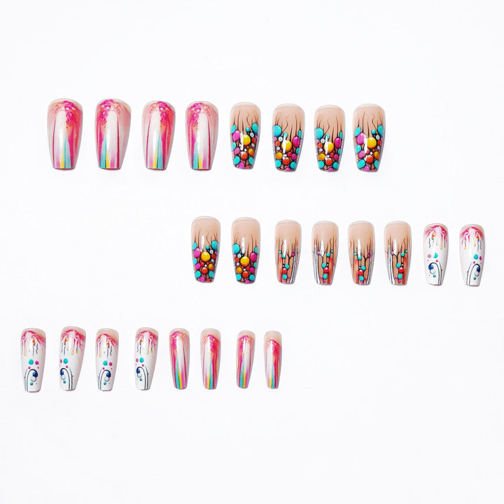 Artistic 3D Bubble Nail Art Bowlift