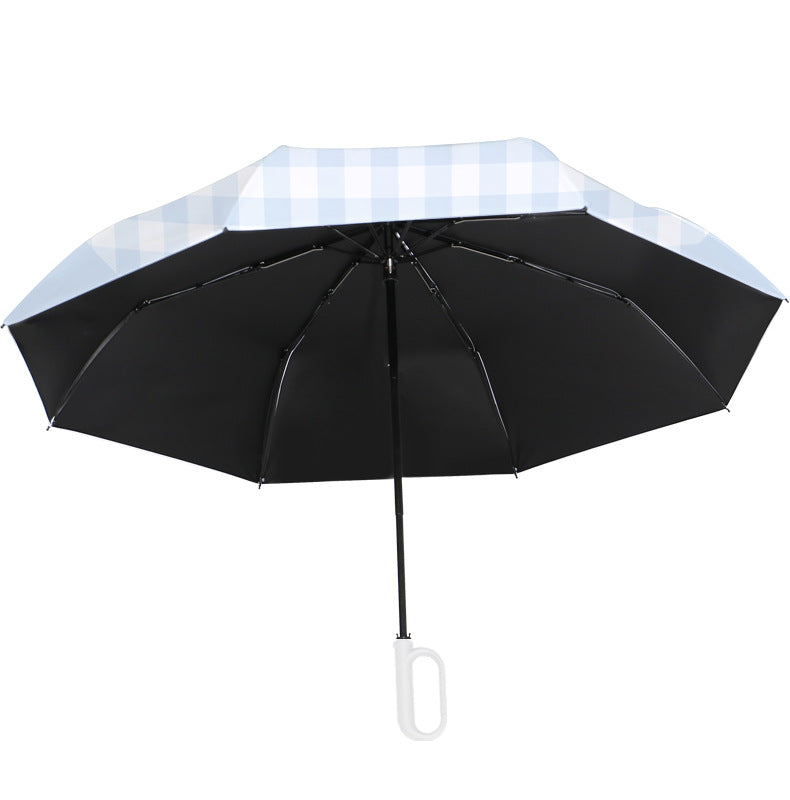 Ladies Automatic Folding Umbrella with Playful Dog Design Bowlift