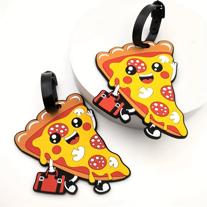 Playful Pizza Slice Luggage Tag Bowlift