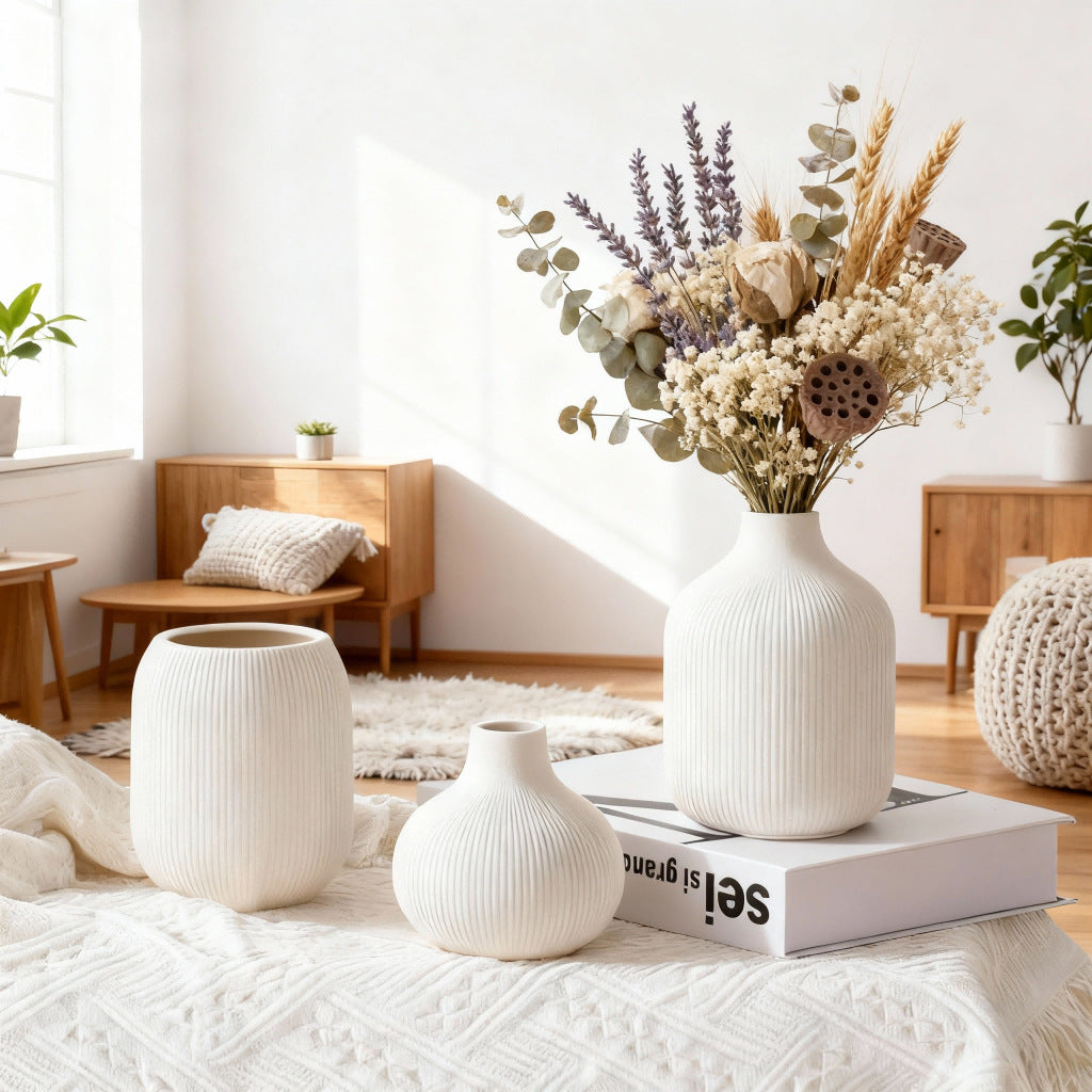Elegant Ceramic Table Vase Set