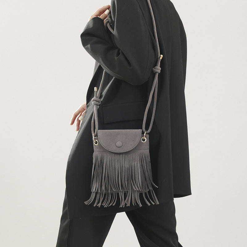 Bohemian Fringe Crossbody Bag Bowlift
