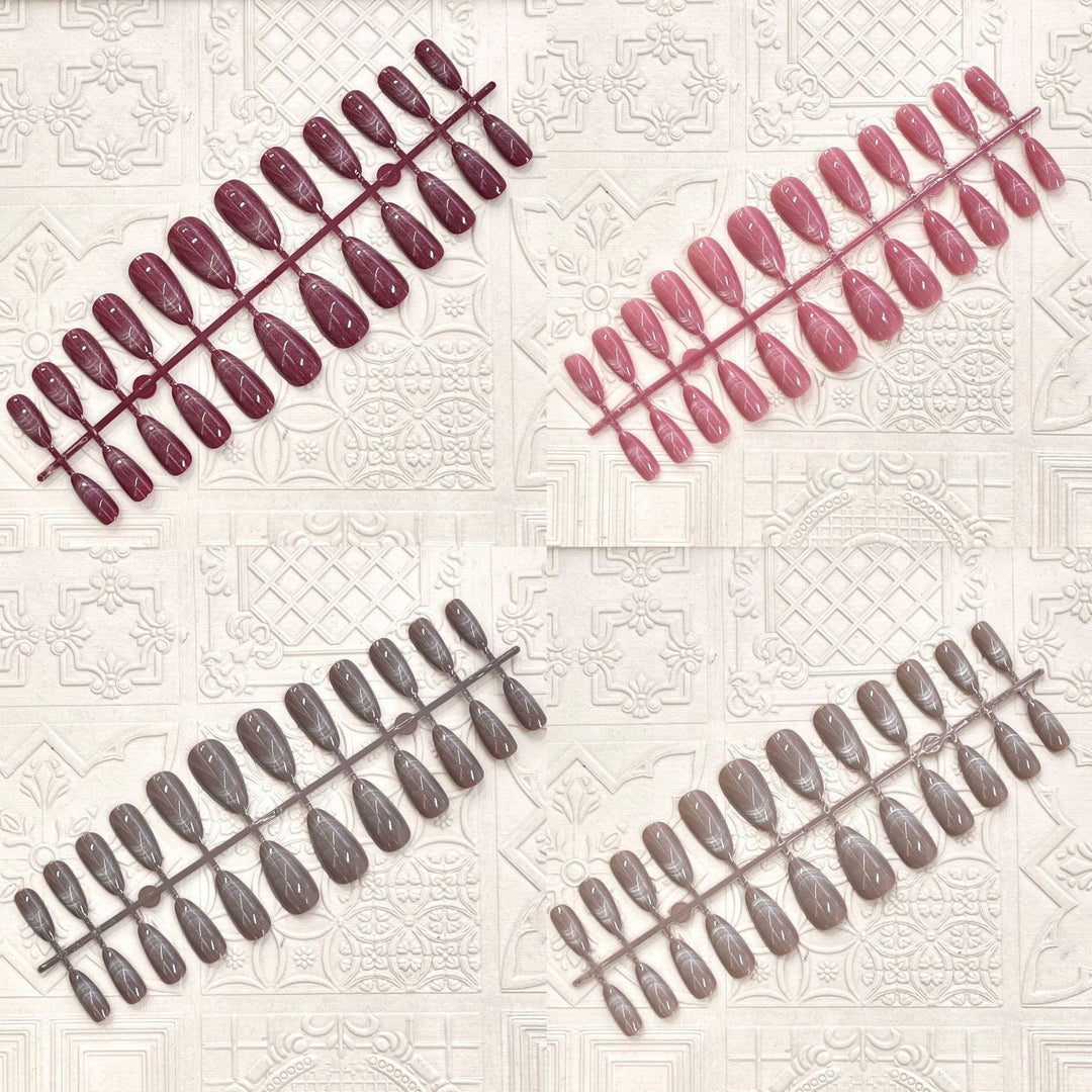 Glossy Elegant Almond-Shaped Press-On Nails Bowlift
