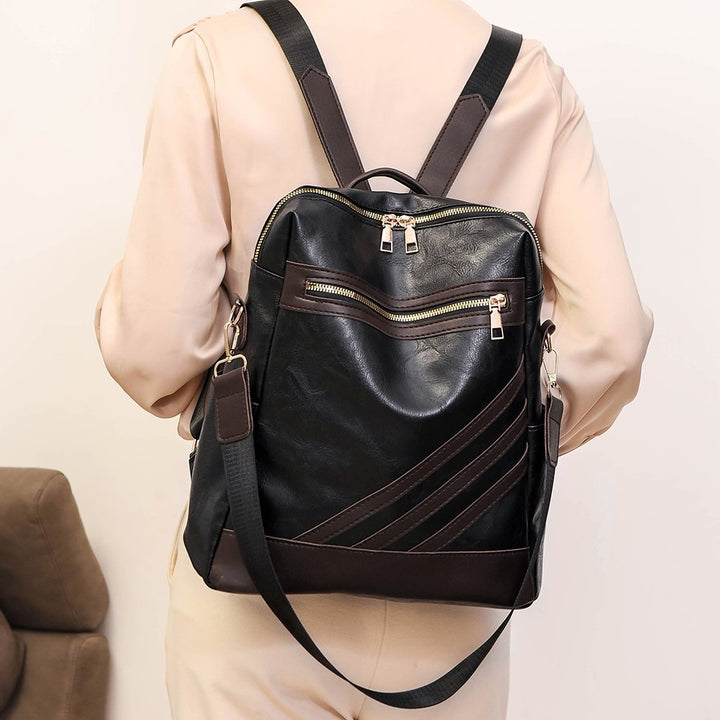 Fashionable Leather Backpack Bowlift