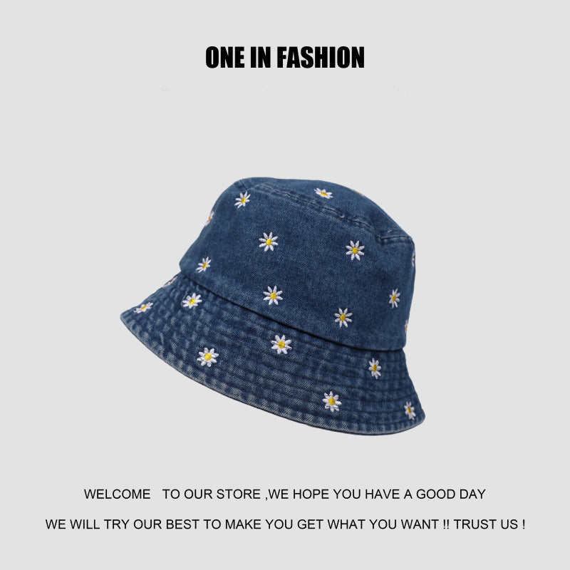 Stylish Floral Embroidered Bucket Hat