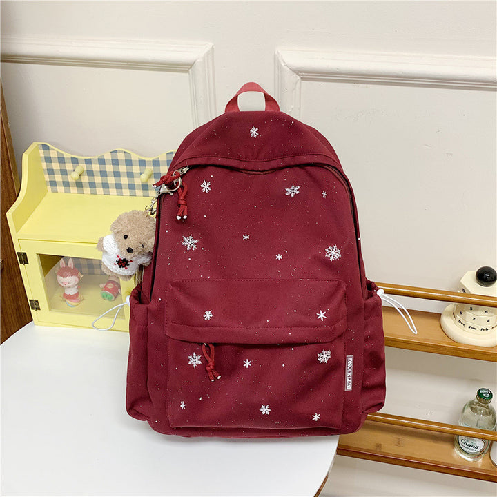 Stylish Snowflake Print Backpack
