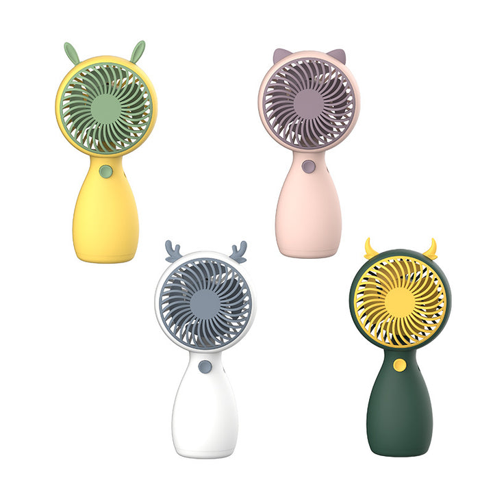 Ladies portable hand fan with ergonomic animal design Bowlift