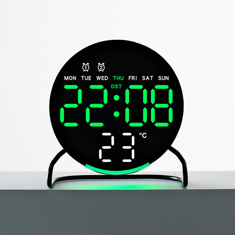 Digital alarm clock with temperature and calendar display Bowlift