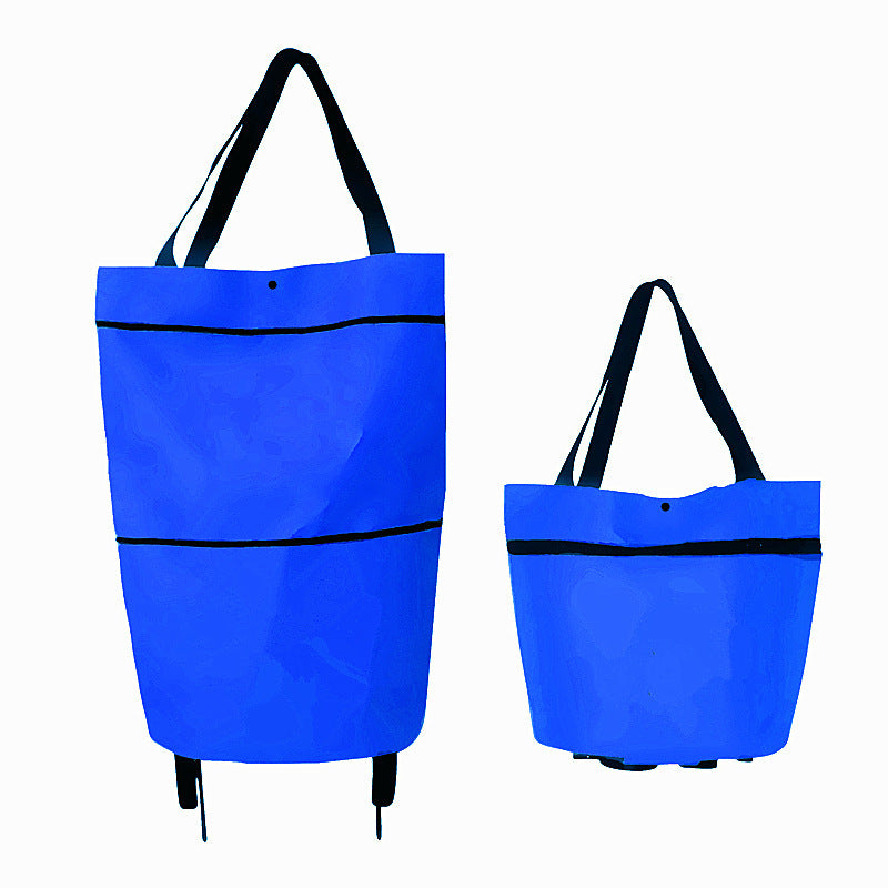 Flower Shopping Cart Bag With Reinforced Wheels And Double Front Pockets