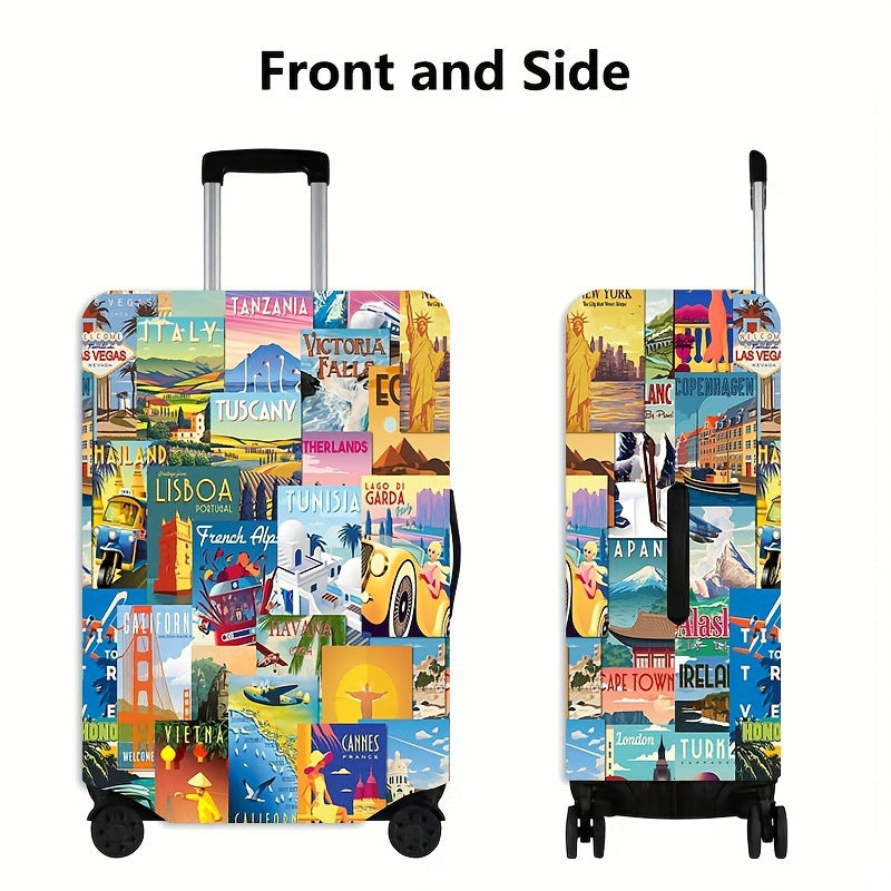 Vintage Travel-Inspired Hard Shell Suitcase Bowlift