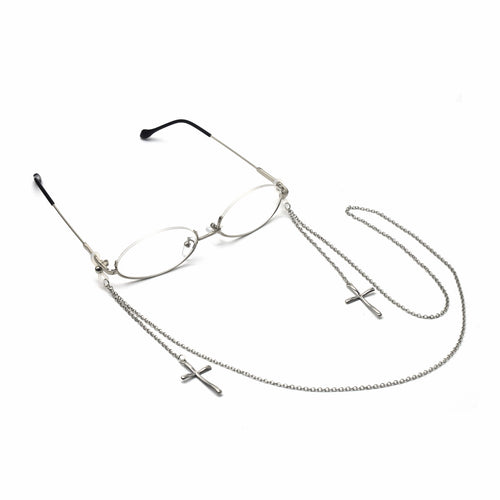 Elegant Cross-Design Chain Eyewear Holder Bowlift