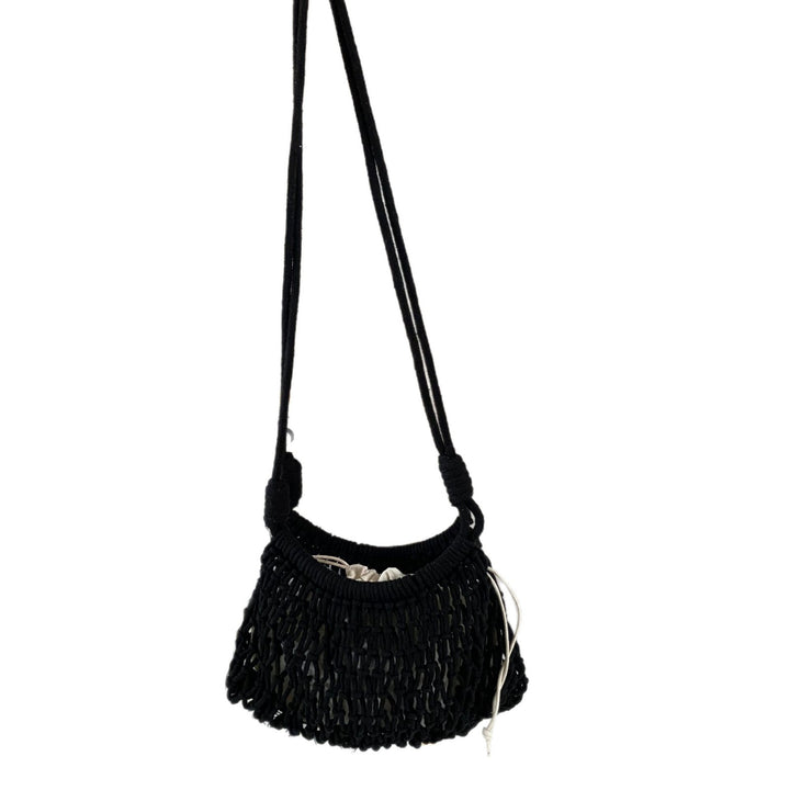 Hand-knotted Macrame Shoulder Bag Bowlift