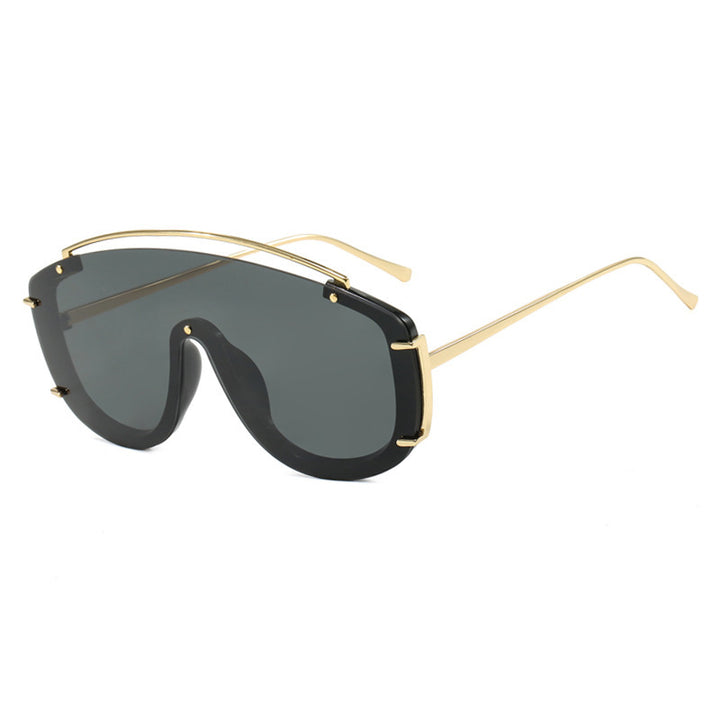 Women's masculine sunglasses with fashionable gradients and golden details Bowlift