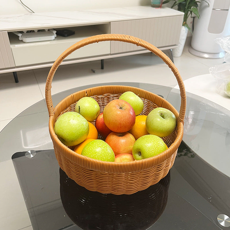 Handwoven Natural Decorative Basket Bowlift