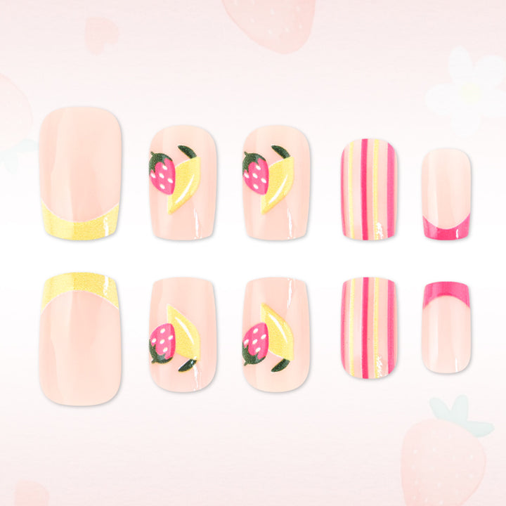 Artistic Fruit-Inspired Gel Nail Art Set Bowlift