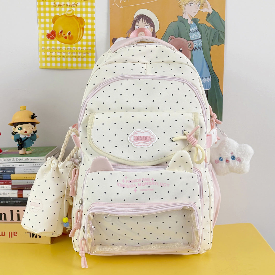 Cute Polka Dot Design Backpack