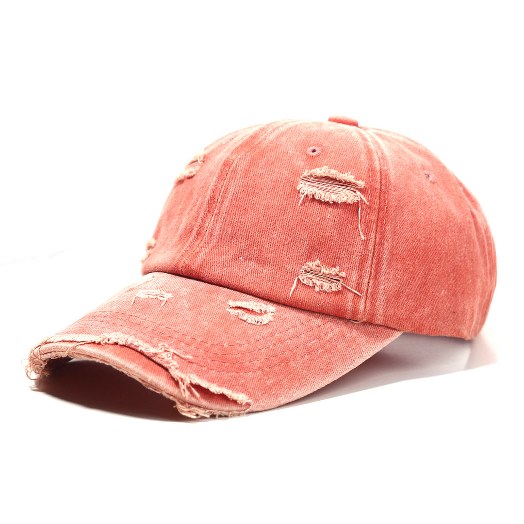 Women's washed baseball cap with destroyed look Bowlift