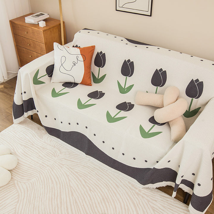 Soft Plush Bunny Pattern Throw Blanket