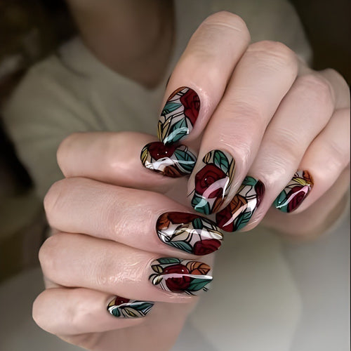 Floral Design Nail Art Set Bowlift