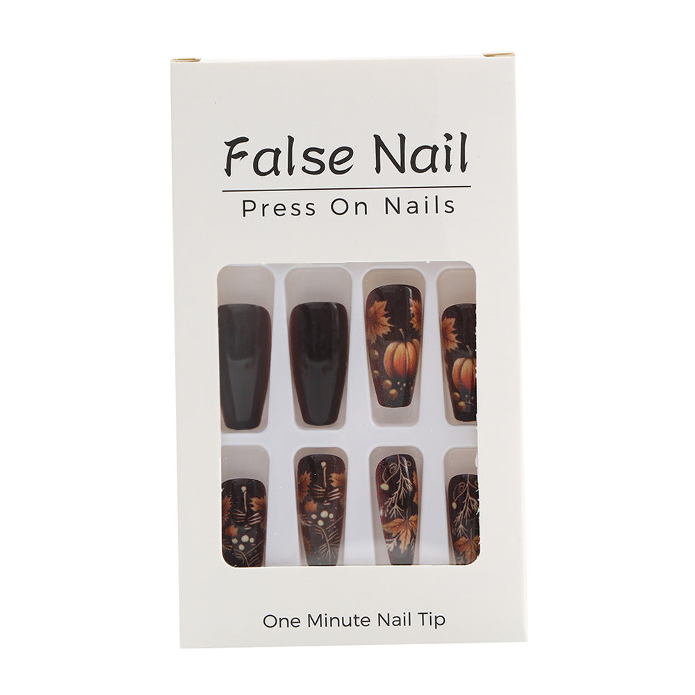 Artificial nails with autumn design Bowlift