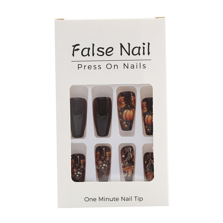 Artificial nails with autumn design Bowlift