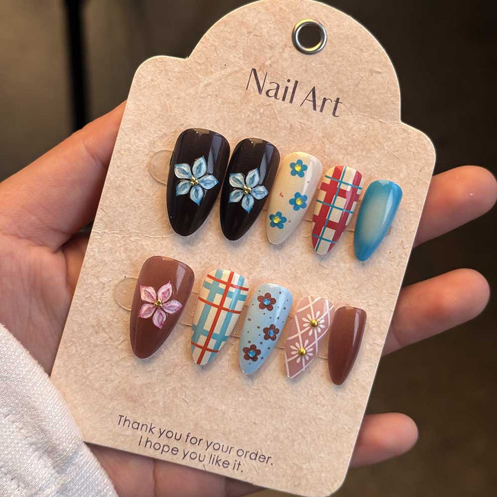 Elegant Artistic Press-On Nail Collection Bowlift