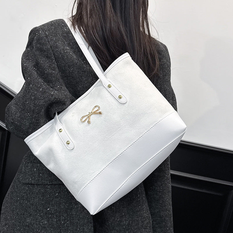 WoStylish Faux Suede Tote Bag Bowlift