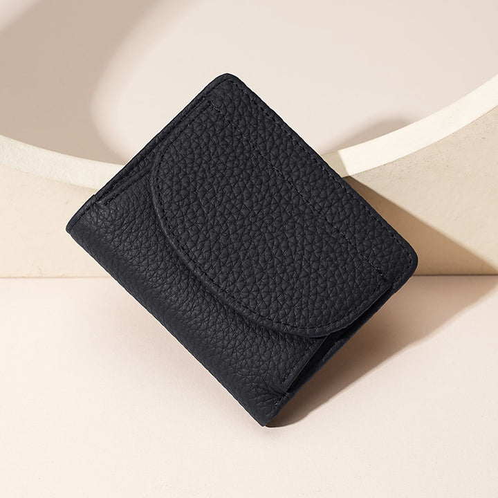Textured Leather Cardholder Wallet
