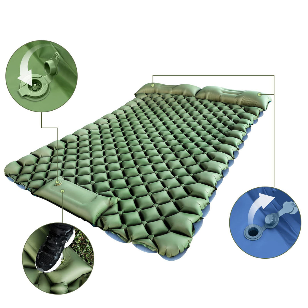 Premium Sleeping Mat With Integrated Headrest And Comfort Zone Bowlift