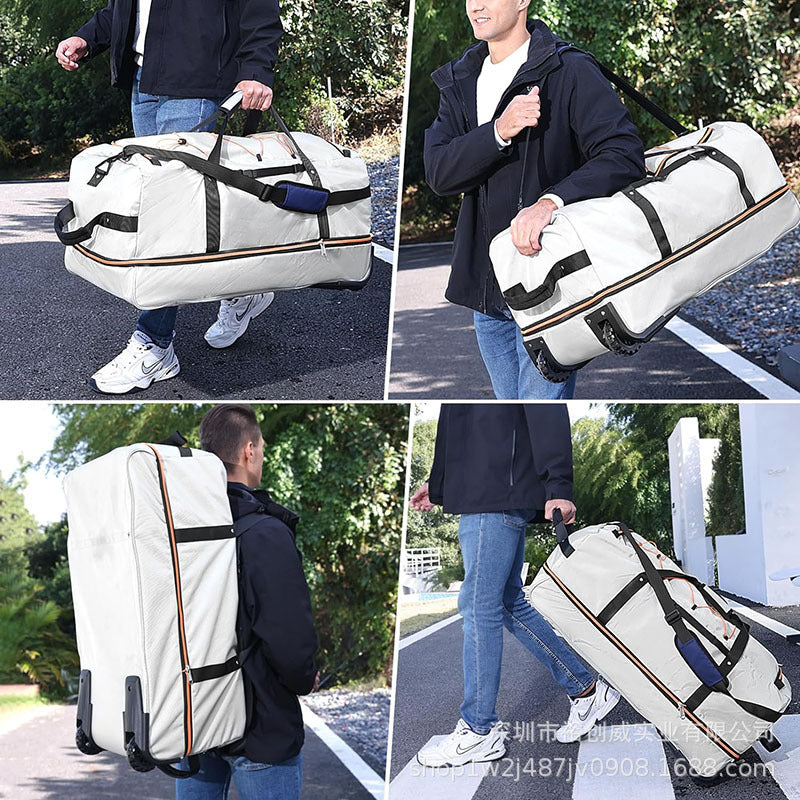 Rolling Travel Duffle Bag with Adaptive Wheels Bowlift