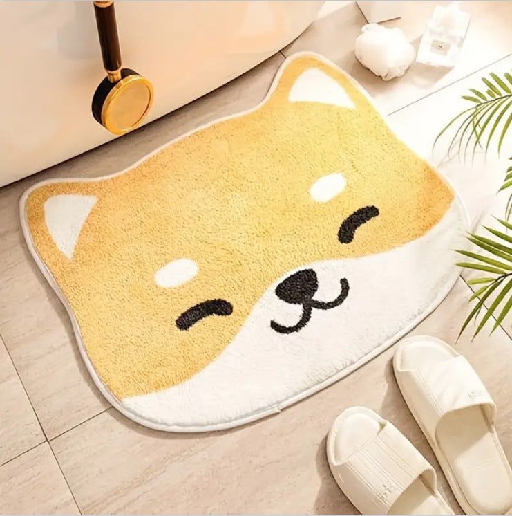 French Bulldog-Shaped Carpet