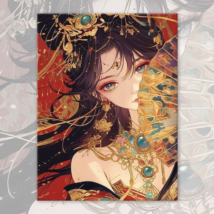 Asian-Inspired Fantasy Portrait Canvas Art Bowlift