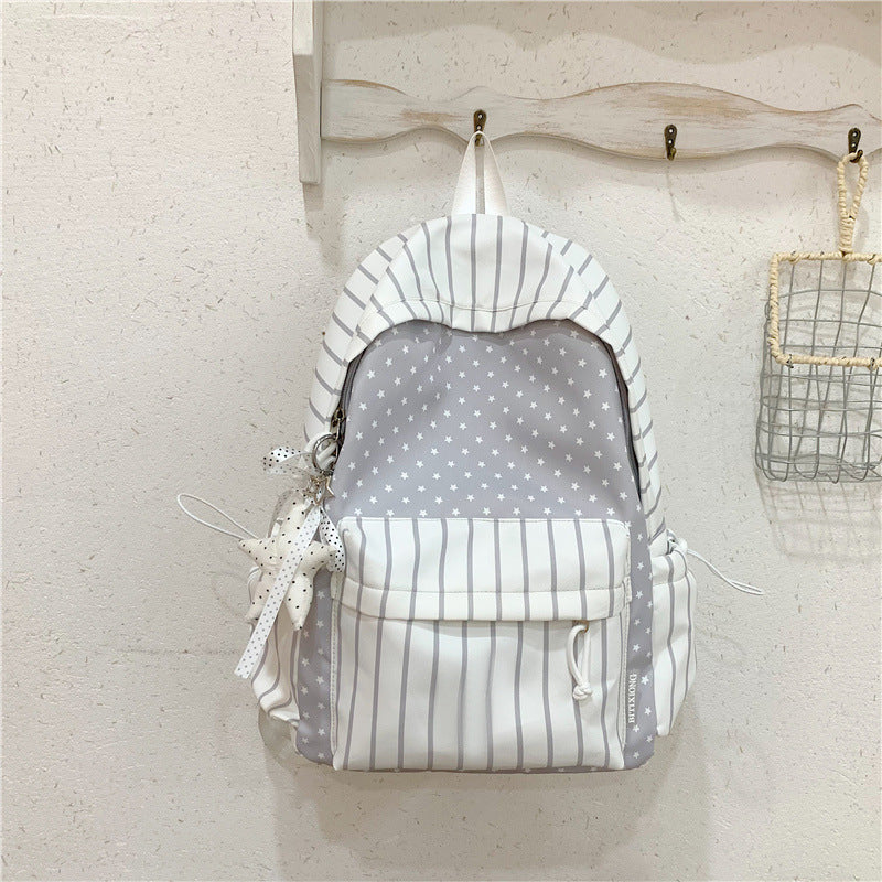 Cute Striped School Backpack