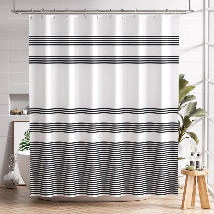 Modern Striped Shower Curtain Bowlift